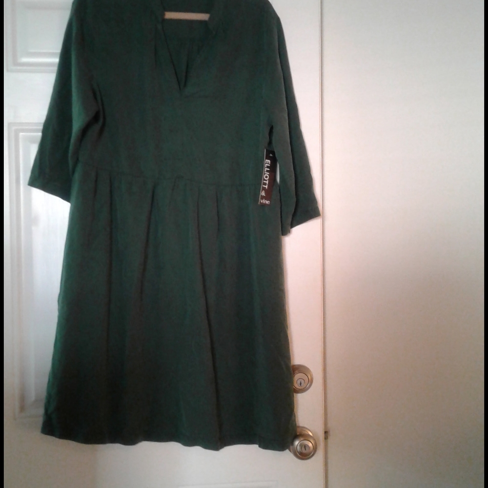 Emerald green tencel dress